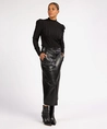 Aiko Midi Rok Vicky Leather Look