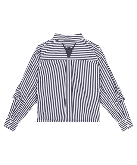 ALIX The Label Blouse Ruffle Stripe