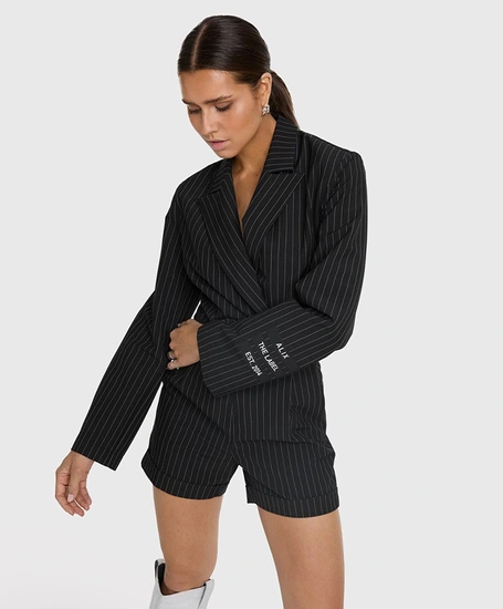 ALIX The Label Playsuit Pinstripe