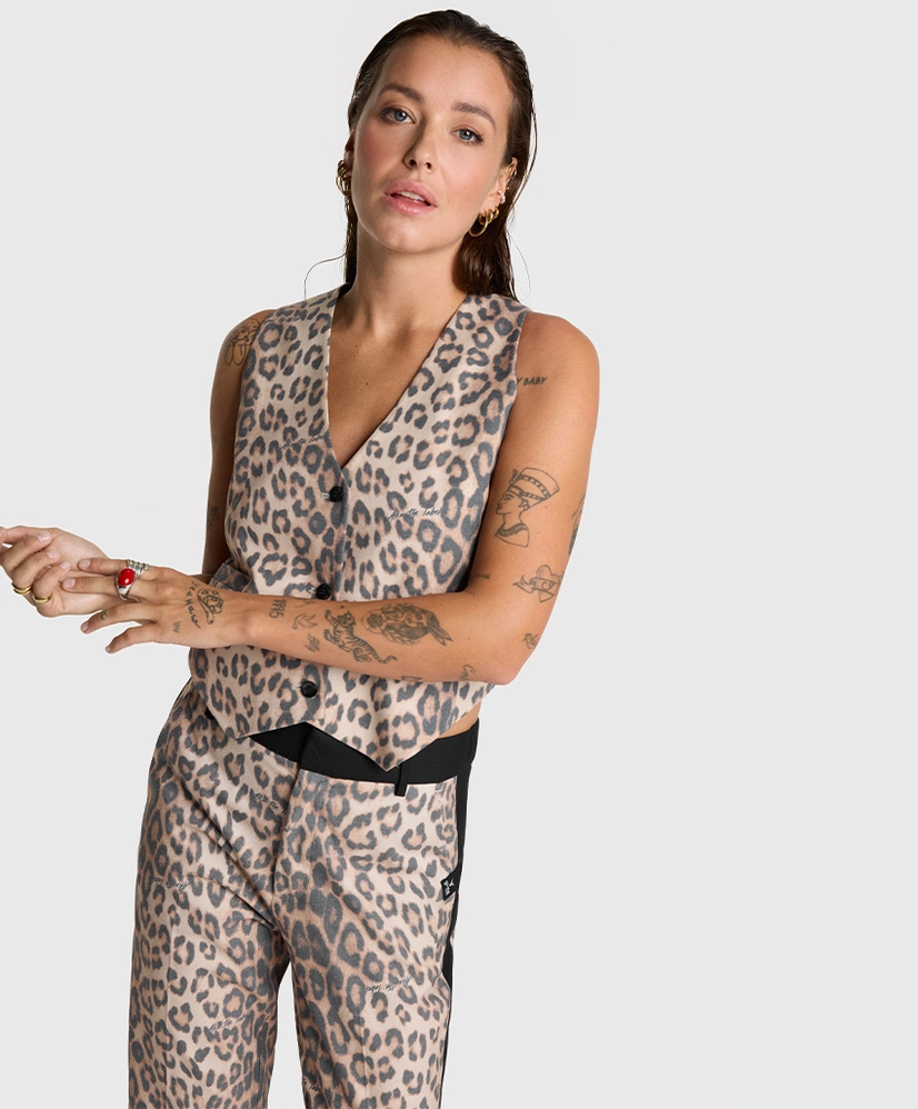 ALIX The Label x 10th Anniversary Gilet Leopard