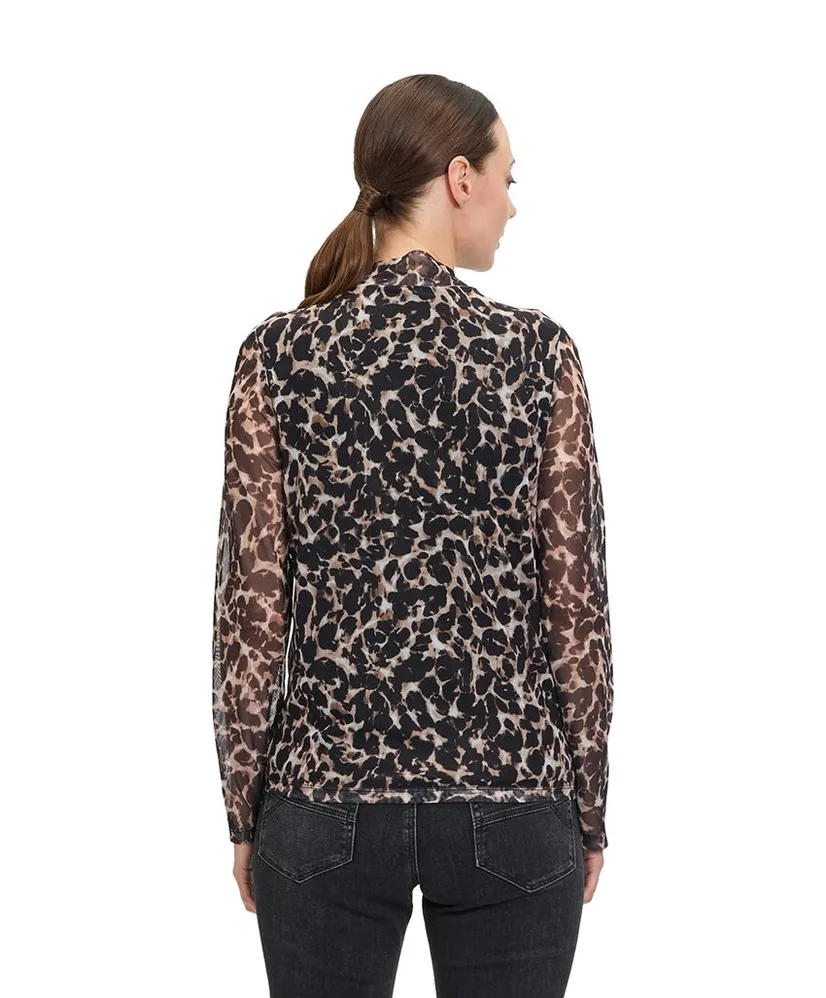 Betty & Co Mesh Top Animalprint