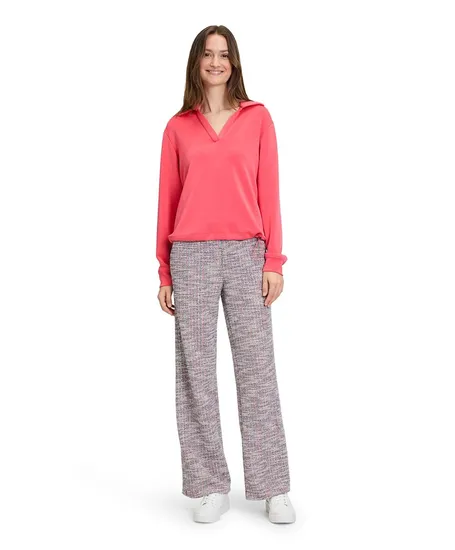 Betty & Co Pantalon Gemêleerd Wide Leg