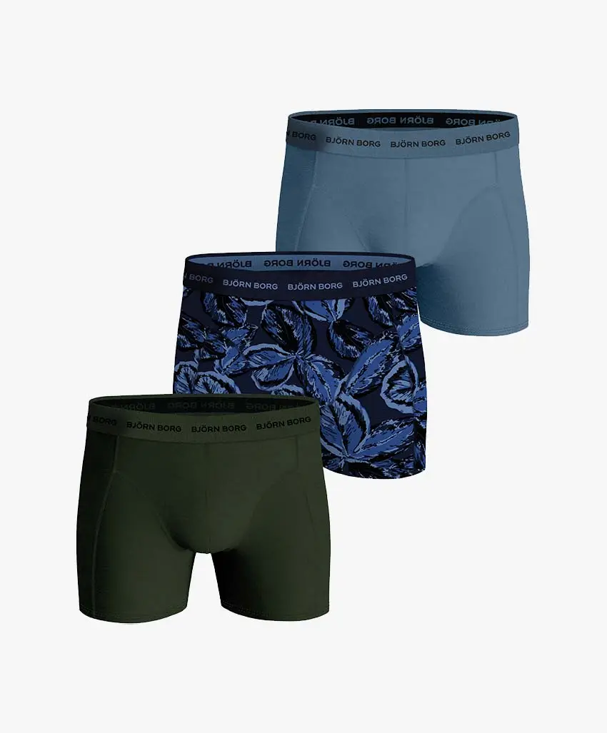 Cotton Stretch Boxer 3-pack - Blauw