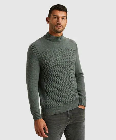 Cast Iron Trui Boucle Mock Neck