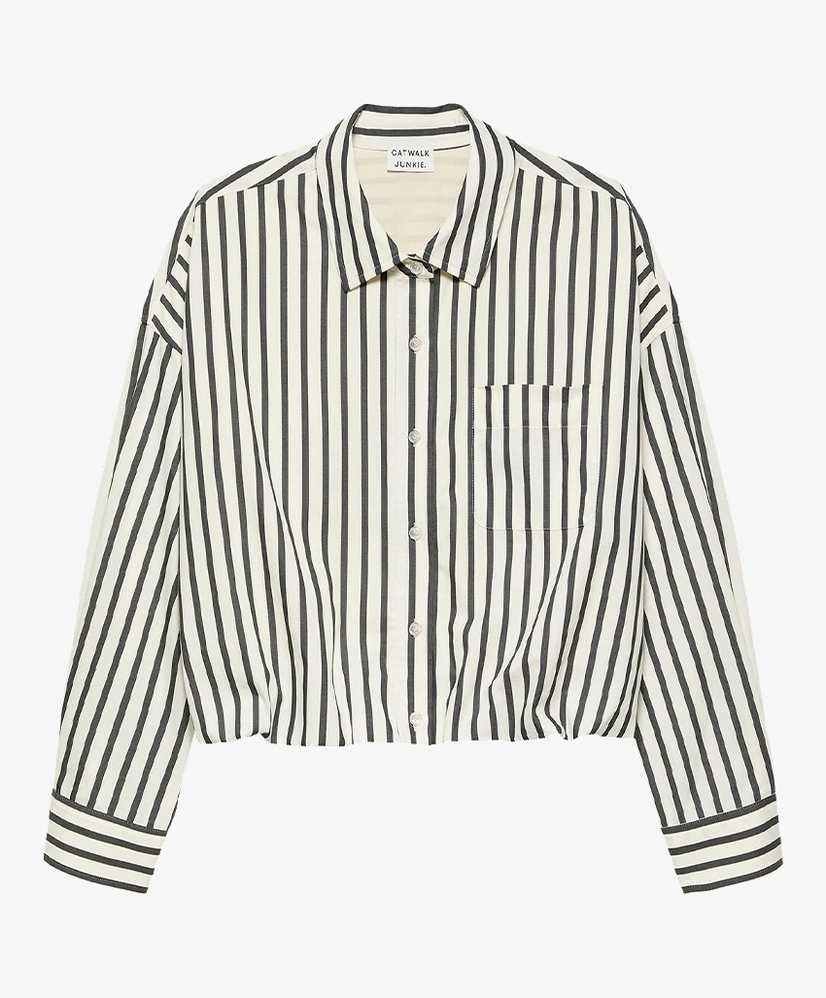 Catwalk Junkie Blouse Cropped Stripe