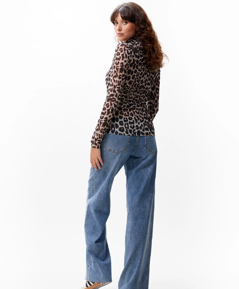 Catwalk Junkie Mesh Top Leopard