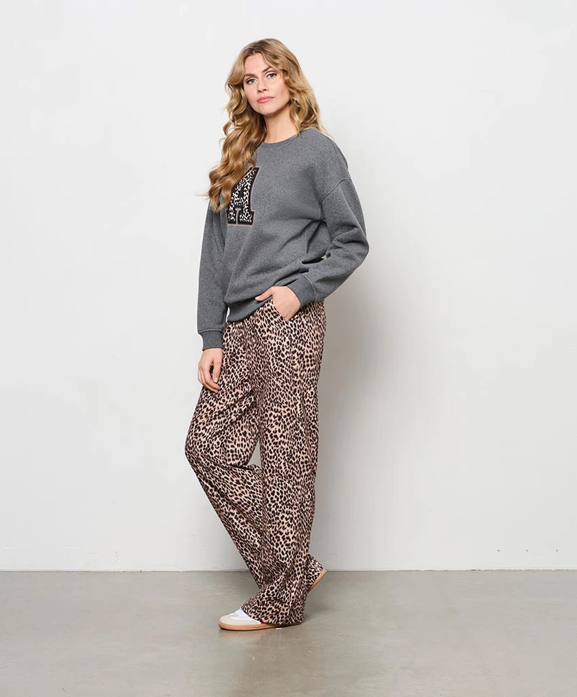 &Co Broek Wide Leg Camilla Leopard