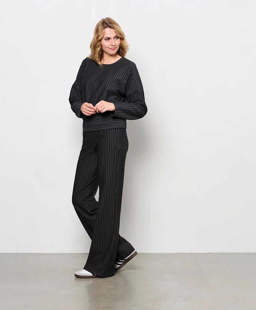 &Co Pantalon Tiana Pinstripe Punta