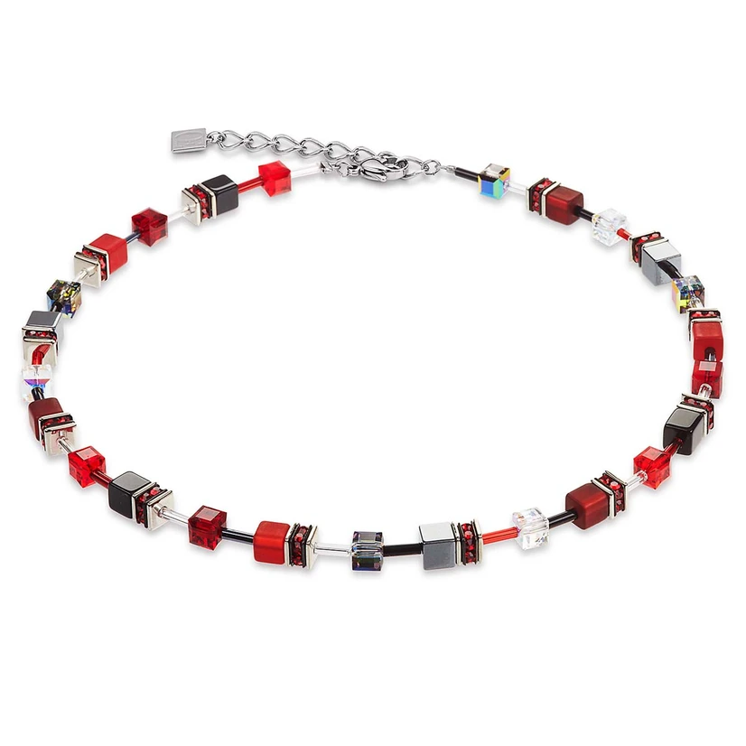 Coeur de Lion Geocube Collier - Red-Grey 4014/10-0