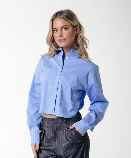 Colourful Rebel Blouse Cropped Aliya Striped