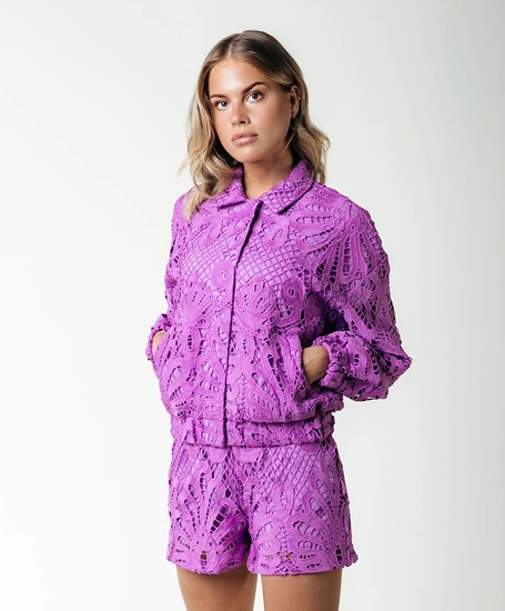 Colourful Rebel Bomerjack Bente Lace Jacquard