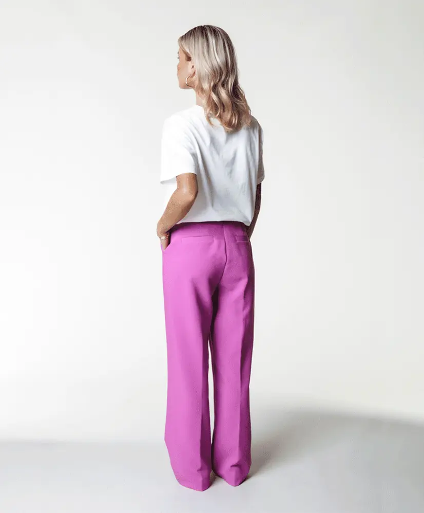 Colourful Rebel Pantalon Rus Uni Pintuck Straight