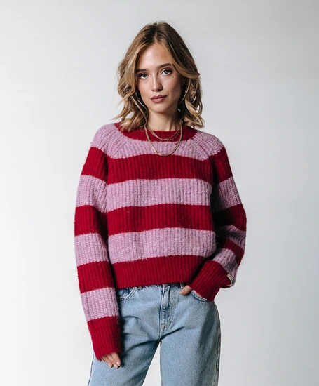 Colourful Rebel Trui Kinza Stripe