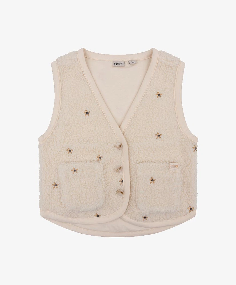 Daily7 Gilet Teddy Embroidery