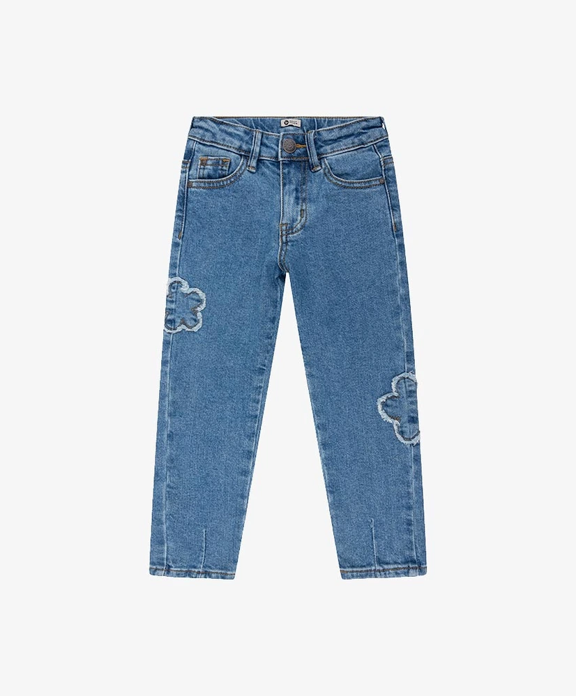 Daily7 Mom Fit Jeans Patch Flower