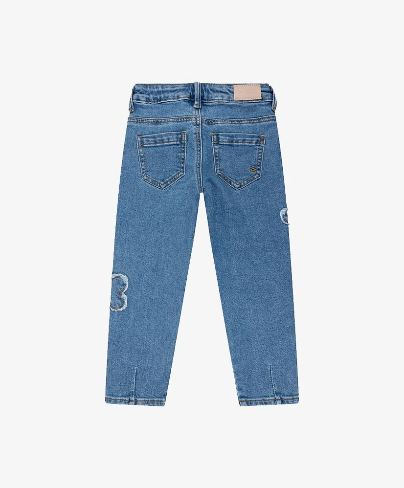 Daily7 Mom Fit Jeans Patch Flower