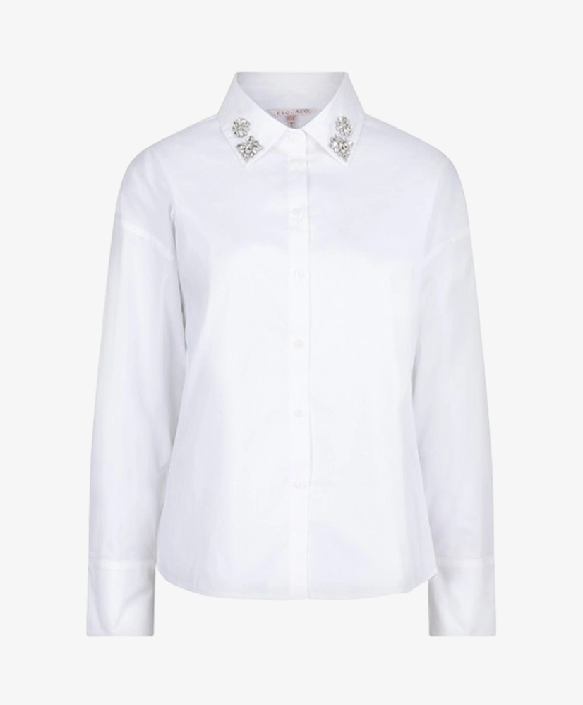 EsQualo Blouse Poplin Broche