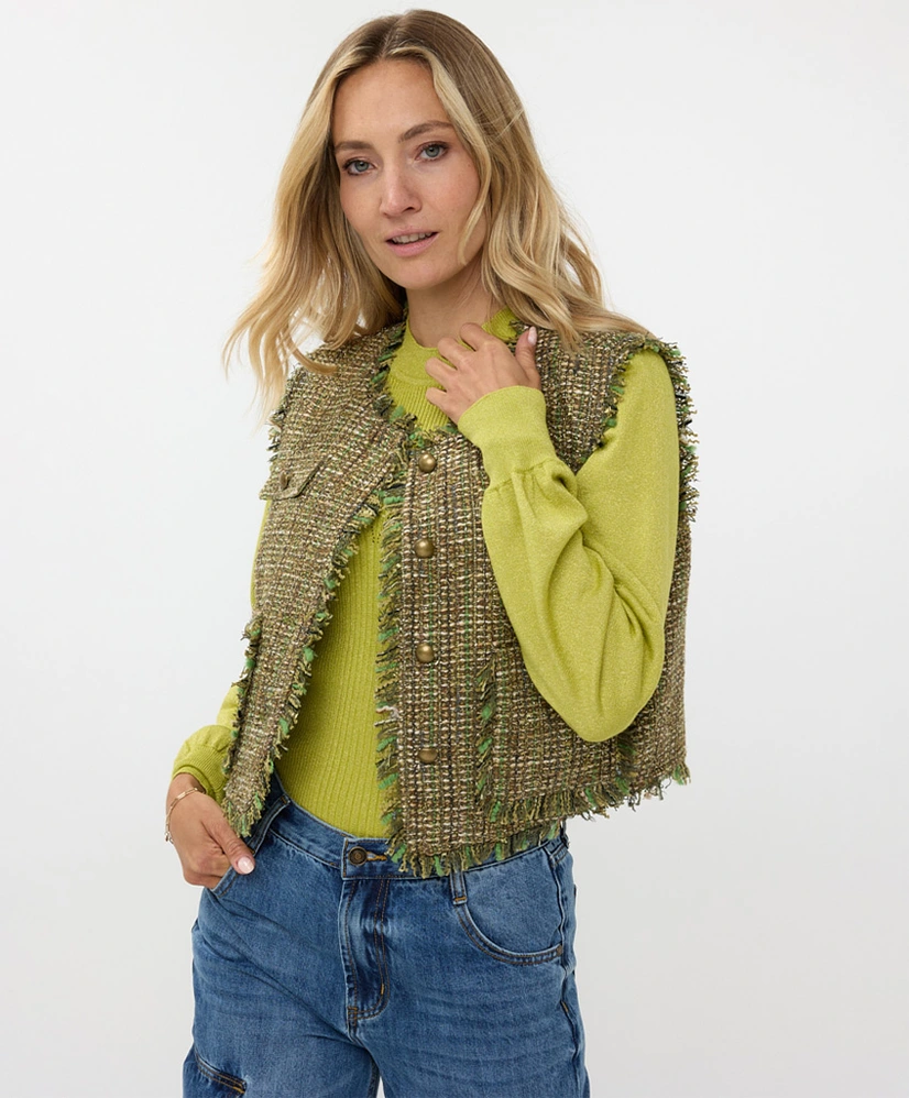 EsQualo Gilet Tweed