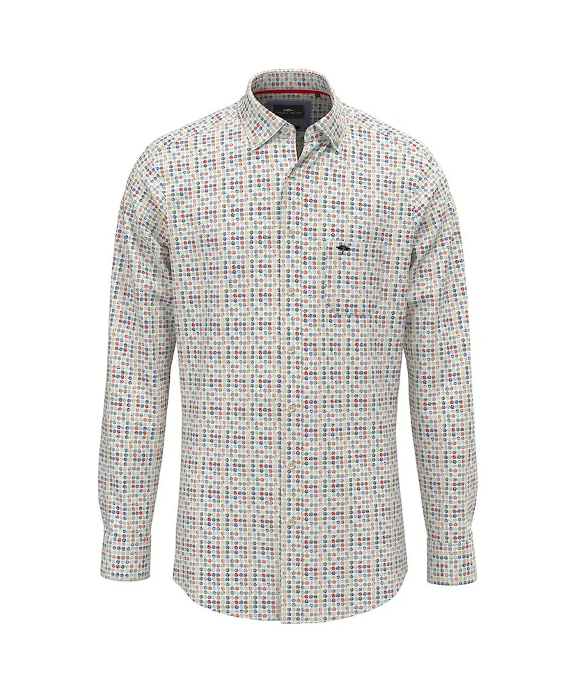 Fynch-Hatton Overhemd Combi Print Casual Fit