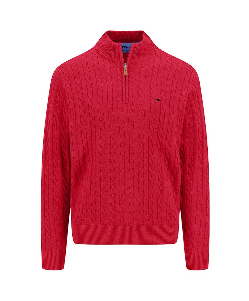 Fynch-Hatton Trui Half Zip Troyer Cable