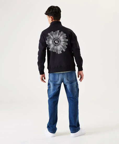 GARCIA Trui Half Zip Backprint