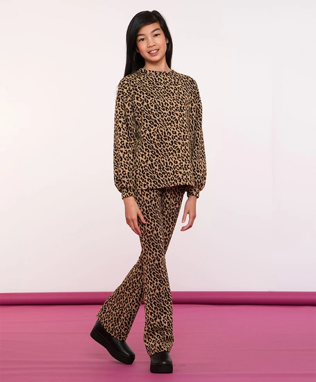 Geisha Girls Flared Broek Panter Lurex