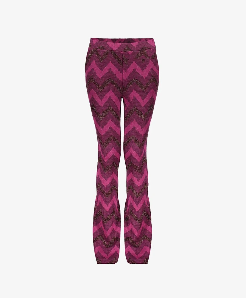 Geisha Girls Flared Broek Zig Zag Lurex