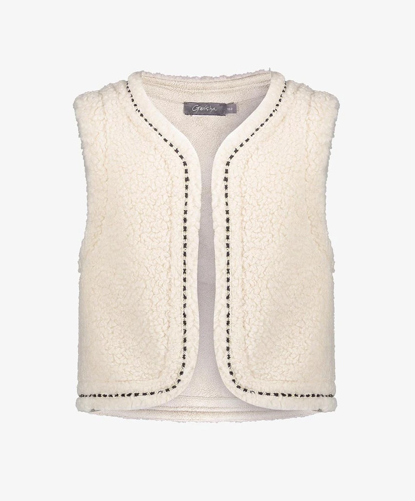 Geisha Girls Gilet Teddy Embroidery