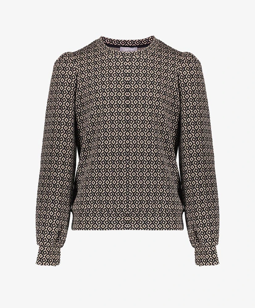 Geisha Girls Sweater Jacquard Print