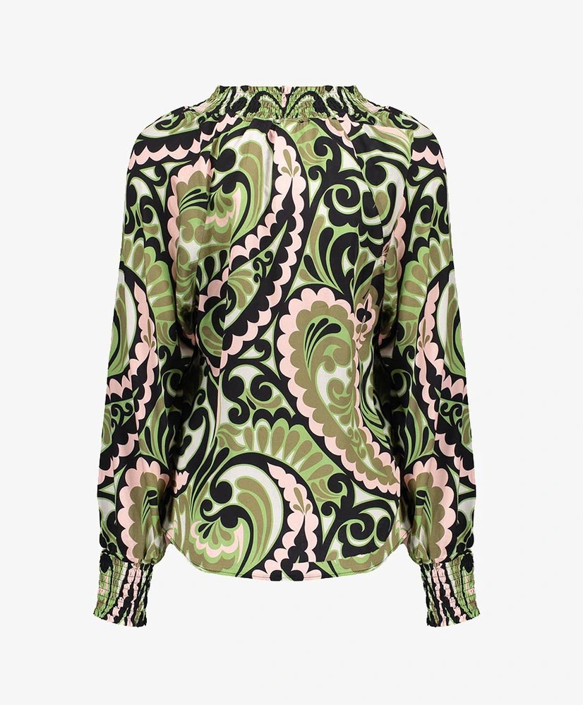 Geisha Top Big Paisley Print