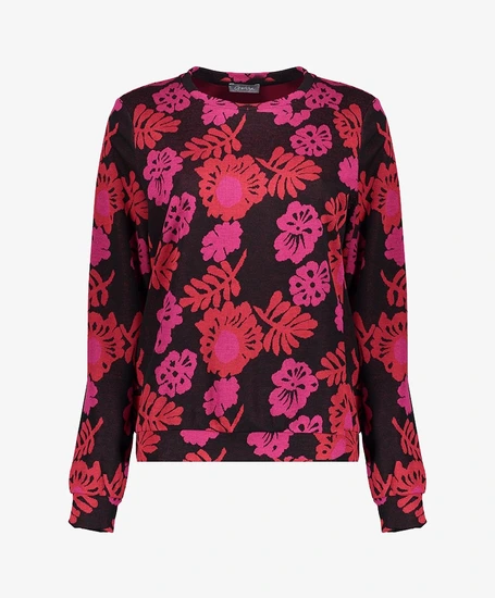 Geisha Top Jacquard Flowers