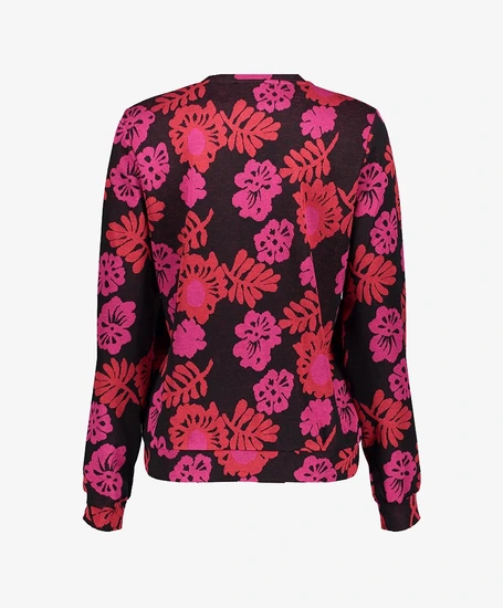 Geisha Top Jacquard Flowers