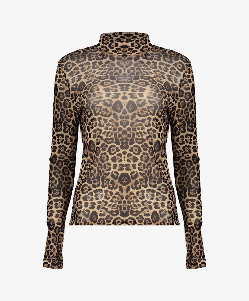 Geisha Top Mesh Leopard