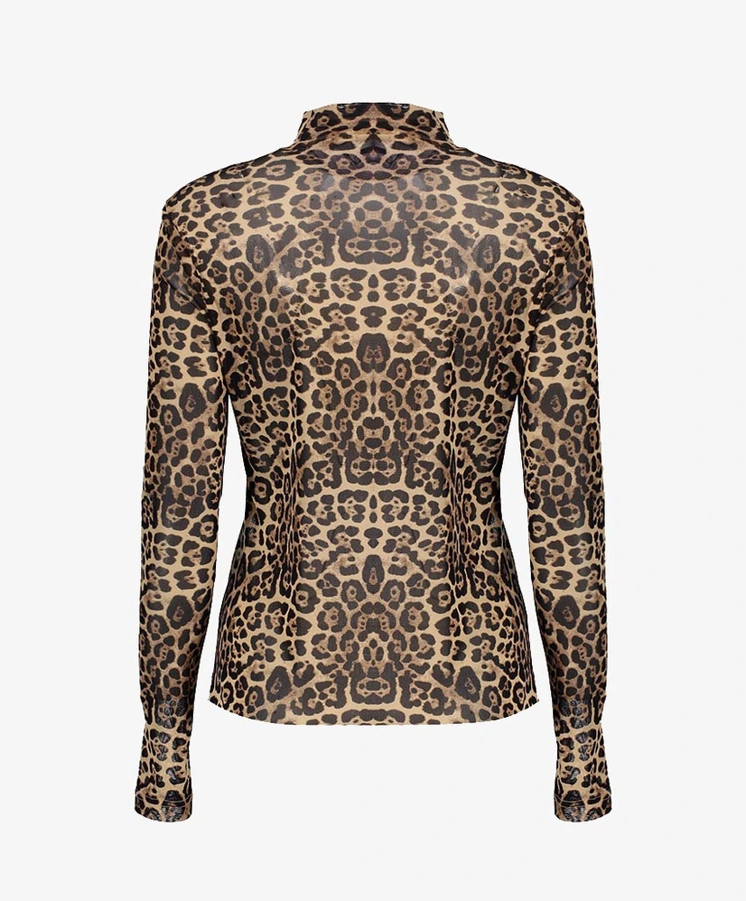 Geisha Top Mesh Leopard