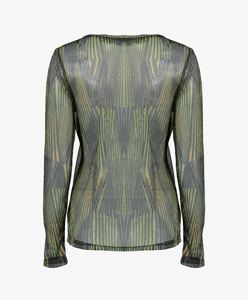 Geisha Top Mesh Print