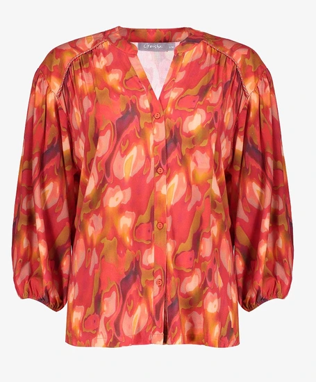 Geisha Top Print