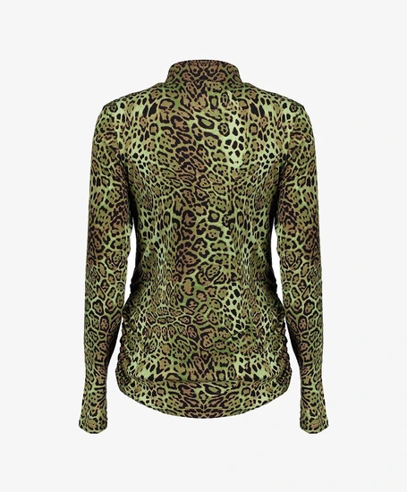 Geisha Top Turtleneck Animal Print