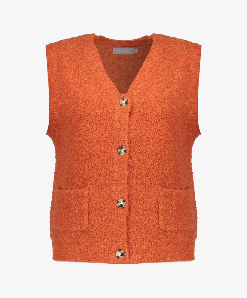 Geisha Vest Boucle V-hals