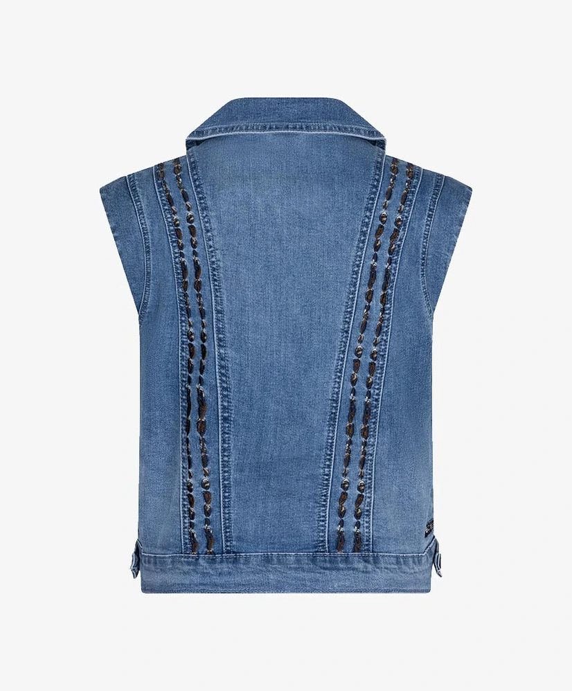 Indian Blue Jeans Spijkergilet Embroidery