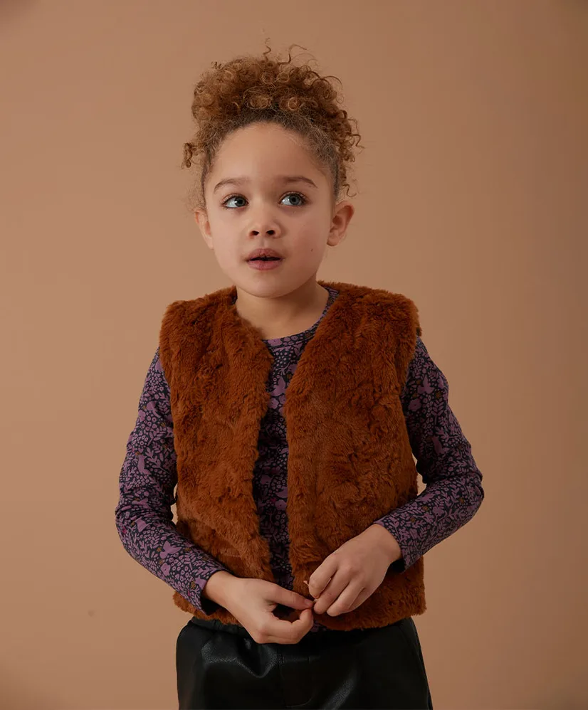 JUBEL Gilet Teddy Forest Fancy