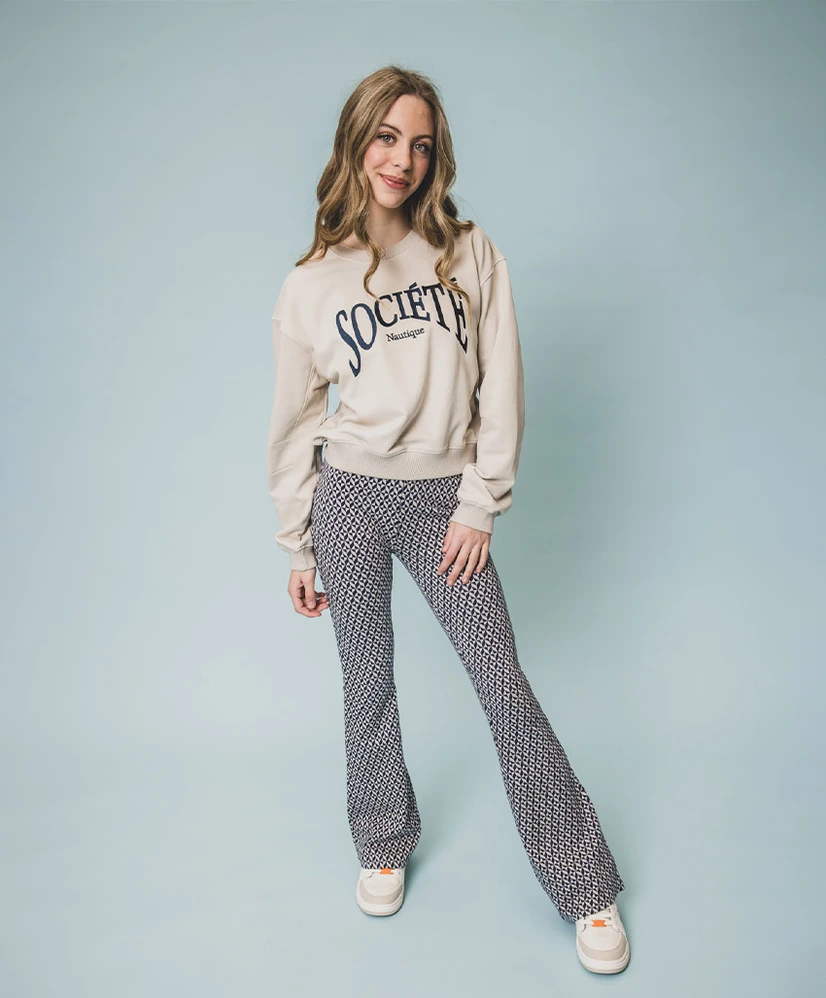 LOOXS 10sixteen Flared Broek Jaquard