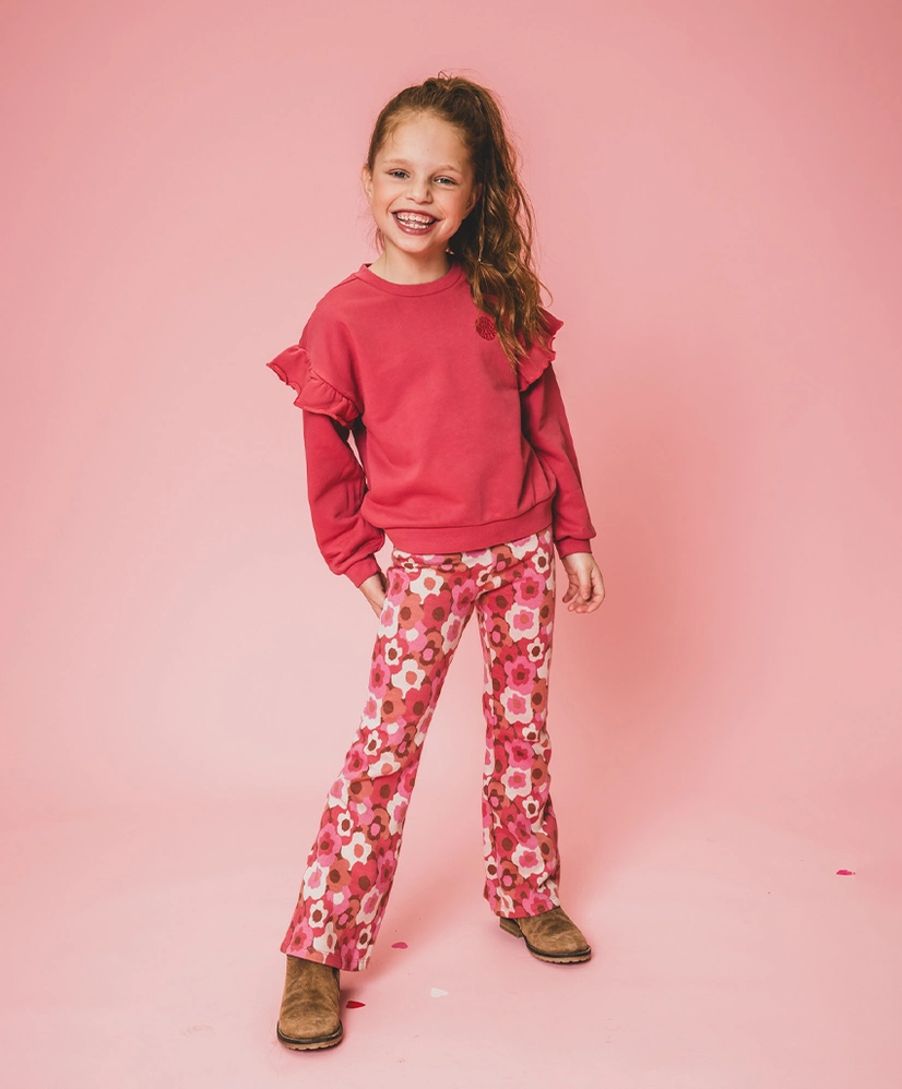 LOOXS Little Flared Broek Bloemenprint