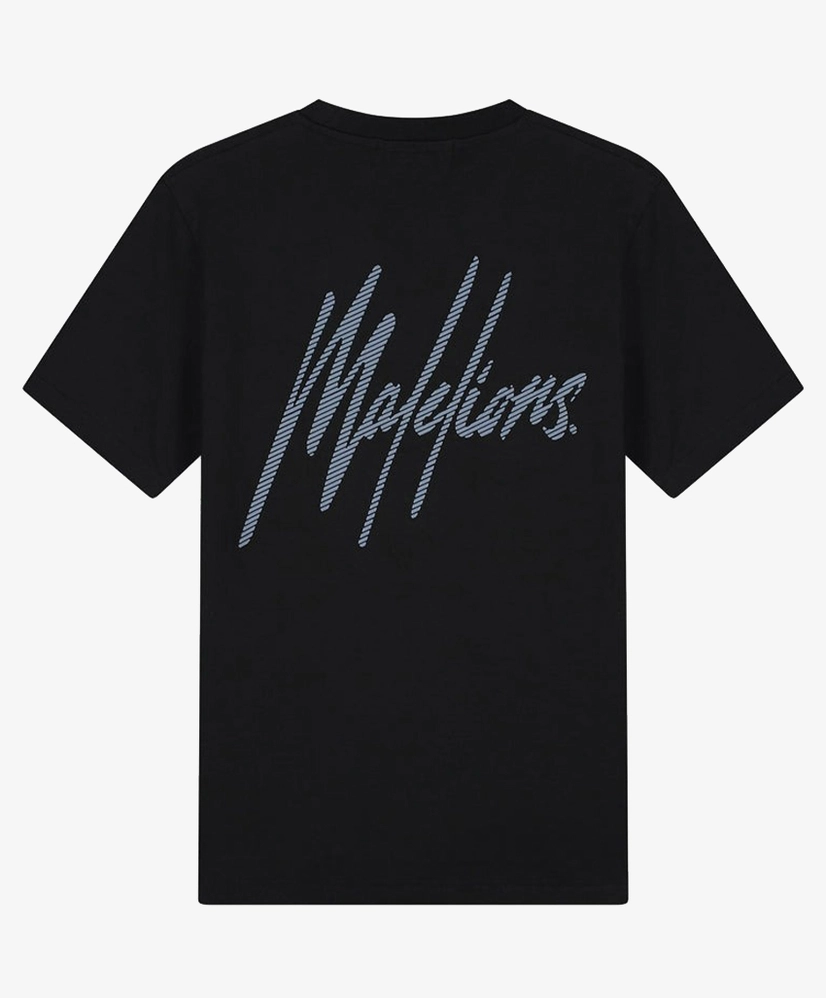 Malelions T-shirt Striped Signature