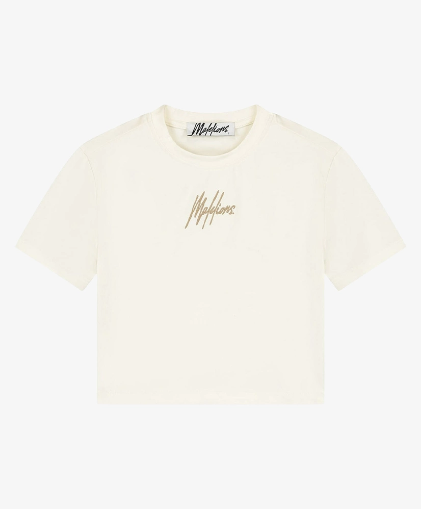 Malelions Women T-shirt Crop Signature