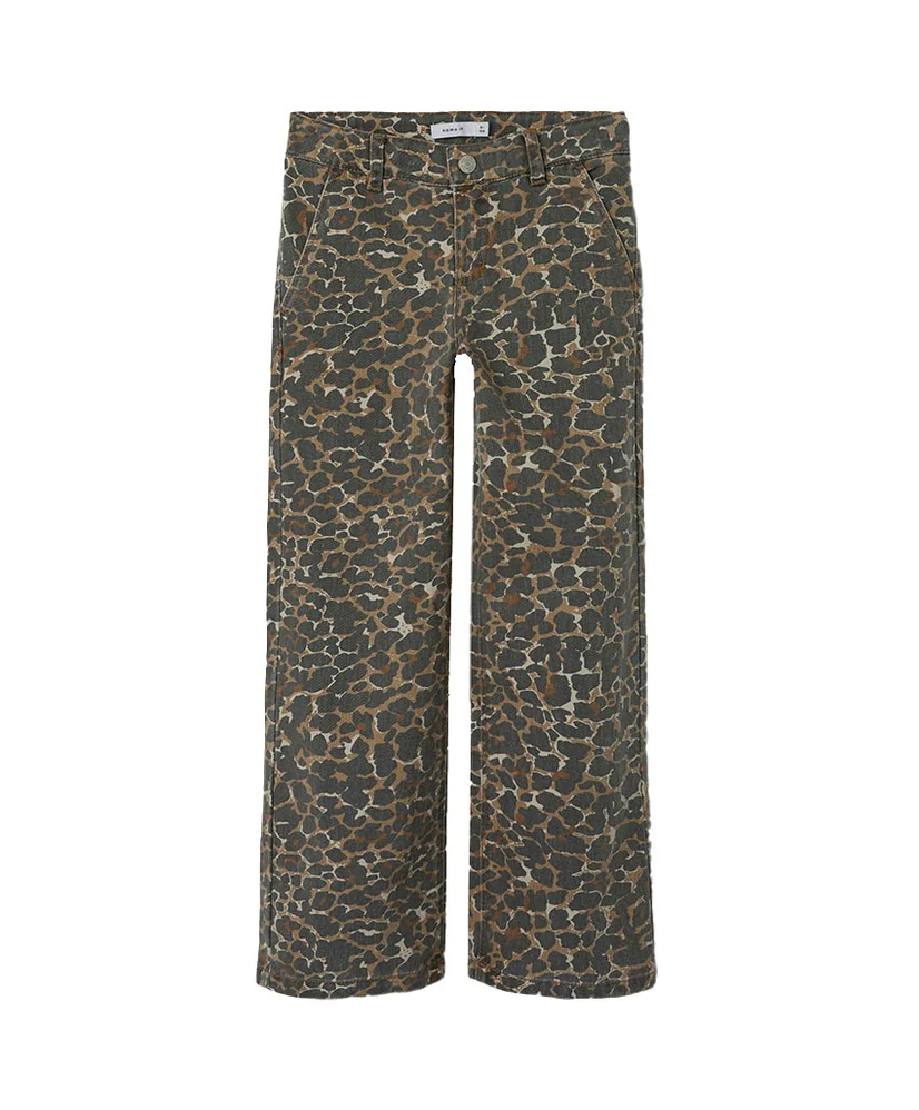 NAME IT Jeans Rose Leopard Wide Leg