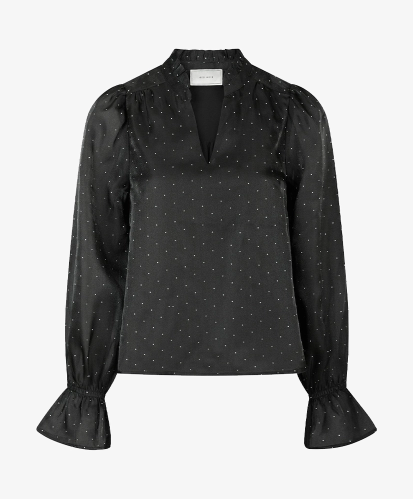 Neo Noir Blouse Amara Bedazzled V-hals