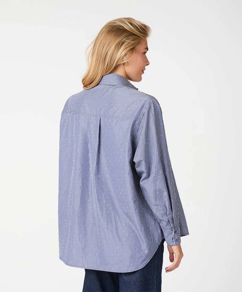 Neo Noir Blouse Dalma Stripe Stone