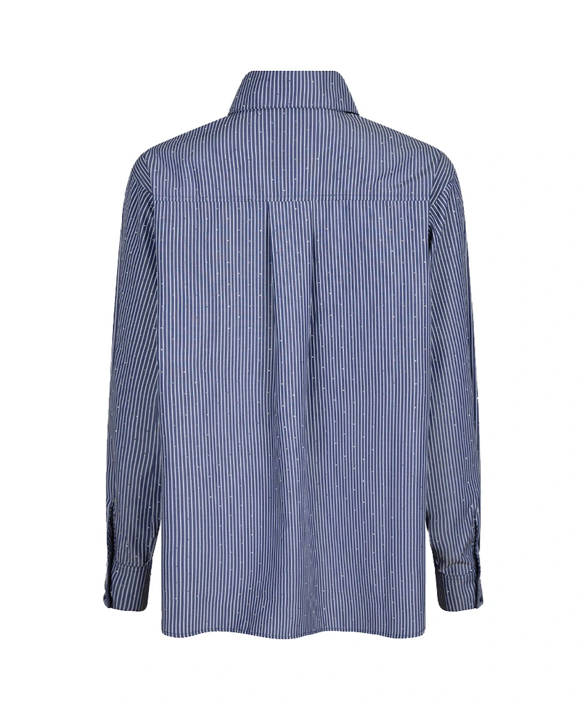 Neo Noir Blouse Dalma Stripe Stone