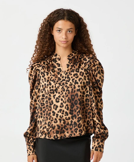 Neo Noir Blouse Rosslyn Leopard