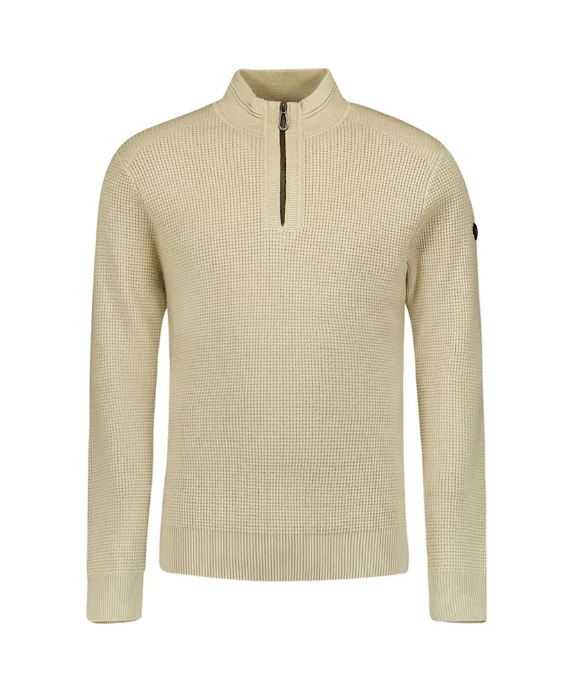 No Excess Trui Jacquard Half Zip